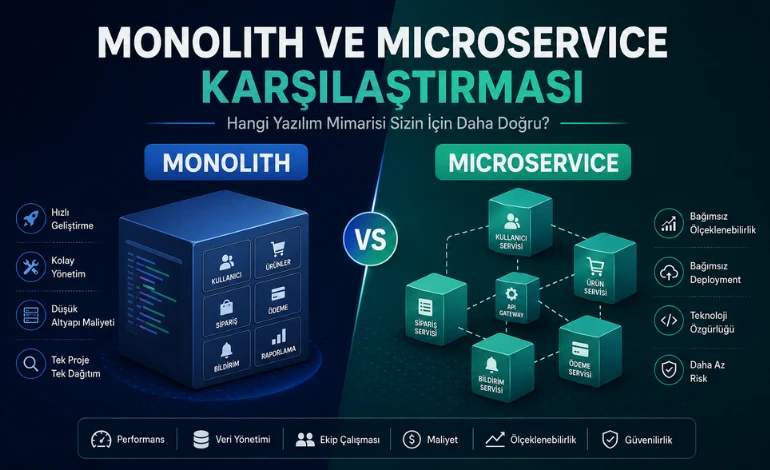 Monolith ve Microservice Karşılaştırması: Doğru Yazılım Mimarisi Nasıl Seçilir?